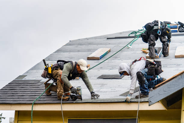 Professional Gutter Installation technician working in Bonfield, IL